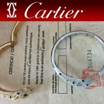 Cartier卡地亞霸氣花斑黑豹鑲鉆手鐲 豹手鐲 Panthere de Cartier豹子手鐲