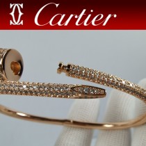 Cartier 卡地亞 JUSTE UN CLOU 釘子系列 滿鉆釘子手鐲