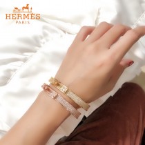 HERMES愛馬仕精工版本滿鉆手鐲 烤漆工藝 亞金材質