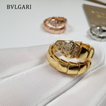 BVLGARI寶格麗 SERPENTI系列蛇形戒指單頭帶鉆戒指