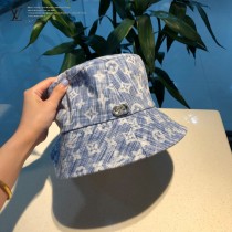LV 專櫃新款路易威登家刺繡漁夫帽，簡單大方 男女通用遮陽帽