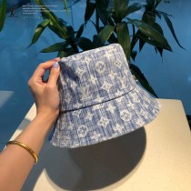 LV 專櫃新款路易威登家刺繡漁夫帽，簡單大方 男女通用遮陽帽