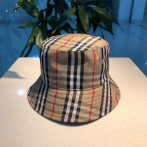 Burberry博柏利，官網一比一對齊條紋版本漁夫帽