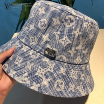 LV 專櫃新款路易威登家刺繡漁夫帽，簡單大方 男女通用遮陽帽