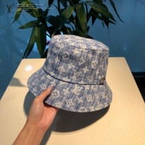 LV 專櫃新款路易威登家刺繡漁夫帽，簡單大方 男女通用遮陽帽