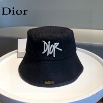 DIOR迪奧 專櫃新款簡約刺繡款包邊漁夫帽
