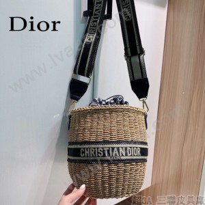 Dior迪奧2021專櫃新款草編包，籃子包