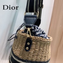 Dior迪奧2021專櫃新款草編包，籃子包