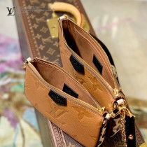 原單 M45839  棕色 豹紋三件套  Multi Pochette Accessoires 手袋