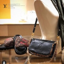 原單 M58520  黑色豹紋三件套  Multi Pochette Accessoires 手袋