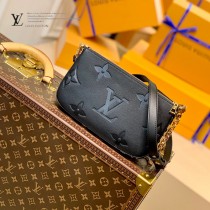 原單 M58520  黑色豹紋三件套  Multi Pochette Accessoires 手袋
