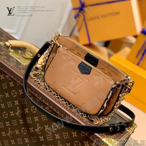 原單 M45839  棕色 豹紋三件套  Multi Pochette Accessoires 手袋