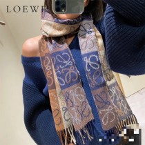 LOEWE 羅意威頂級原單中性款拼色圍巾