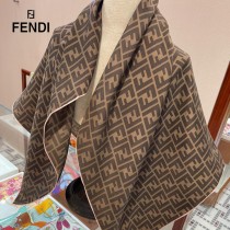 Fendi 字母元素風格斜紋真絲砂洗工藝方巾