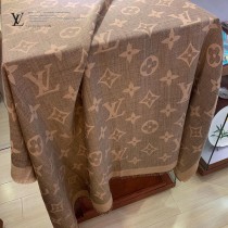 LV 新款Monogram Giant 披肩羊絨真絲混紡大尺寸披肩