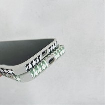 DIOR刺繡千鳥格手機殼 Dior1211ProMax蘋果XXSXR手機殼iPhone7情侶8plus