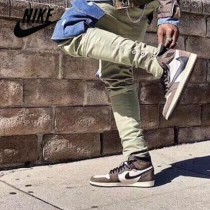 純原Travis Scott x Air Jordan 1 AJ1 倒鉤高幫運動鞋