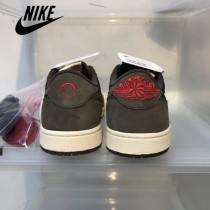 純原Travis Scott x Air Jordan 1 AJ1 倒鉤低幫運動鞋