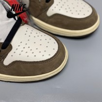 純原Travis Scott x Air Jordan 1 AJ1 倒鉤高幫運動鞋