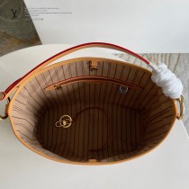 M50155-01  LV原單老花杏色 小號 Delightful中古版購物袋