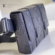 M57952  LV原單 黑色全皮 TRUNK 單肩包胸包
