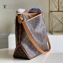 M50156-001  大號 LV原單老花杏色 Delightful中古版購物袋
