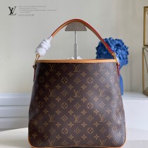 M50155-01  LV原單老花杏色 小號 Delightful中古版購物袋
