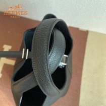 HERMES  黑色  愛馬仕 原單 Picotin 18菜籃子  金銀現貨