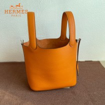 HERMES  橙色  愛馬仕 原單 Picotin 18菜籃子  金銀現貨