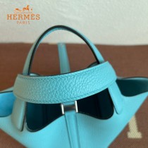 HERMES  北方蓝  愛馬仕 原單 Picotin 18菜籃子  金銀現貨