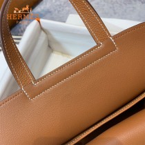 HERMES愛馬仕 原單 金棕halzan mini22cm  25 cm
