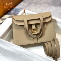 HERMES愛馬仕 原單 風衣灰halzan mini22cm  25 cm