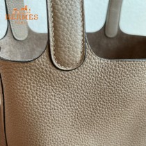 HERMES  斑鸠灰  愛馬仕 原單 Picotin 18菜籃子  金銀現貨
