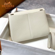 HERMES愛馬仕 原單 奶昔白halzan mini22cm  25 cm