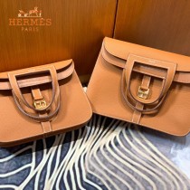HERMES愛馬仕 原單 金棕halzan mini22cm  25 cm