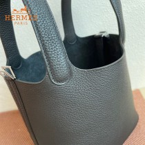HERMES  黑色  愛馬仕 原單 Picotin 18菜籃子  金銀現貨