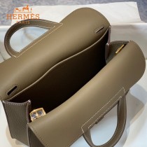 HERMES愛馬仕 原單大象灰halzan mini22cm  25 cm