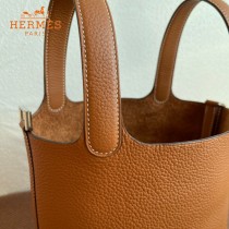 HERMES  金棕  愛馬仕 原單 Picotin 18菜籃子  金銀現貨
