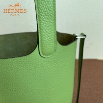 HERMES  牛油果绿  愛馬仕 原單 Picotin 18菜籃子  金銀現貨