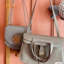 HERMES愛馬仕 原單大象灰halzan mini22cm  25 cm