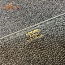HERMES愛馬仕 原單 黑色halzan mini22cm  25 cm