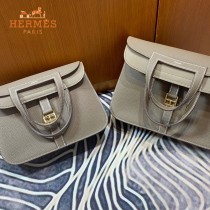 HERMES愛馬仕 原單大象灰halzan mini22cm  25 cm