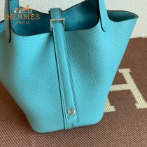 HERMES  北方蓝  愛馬仕 原單 Picotin 18菜籃子  金銀現貨
