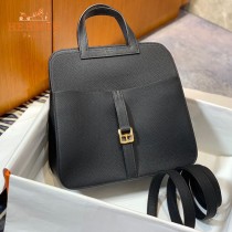 HERMES愛馬仕 原單 黑色halzan mini22cm  25 cm