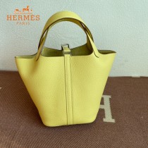 HERMES  小鸡黄  愛馬仕 原單 Picotin 18菜籃子  金銀現貨