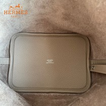HERMES  斑鸠灰  愛馬仕 原單 Picotin 18菜籃子  金銀現貨