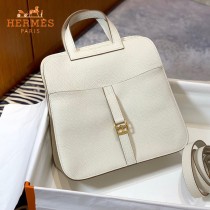 HERMES愛馬仕 原單 奶昔白halzan mini22cm  25 cm