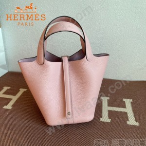 HERMES  3Q粉  愛馬仕 原單 Picotin 18菜籃子  金銀現貨