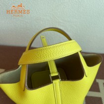 HERMES  柠檬黄  愛馬仕 原單 Picotin 18菜籃子  金銀現貨