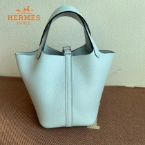 HERMES  圣杯蓝  愛馬仕 原單 Picotin 18菜籃子  金銀現貨